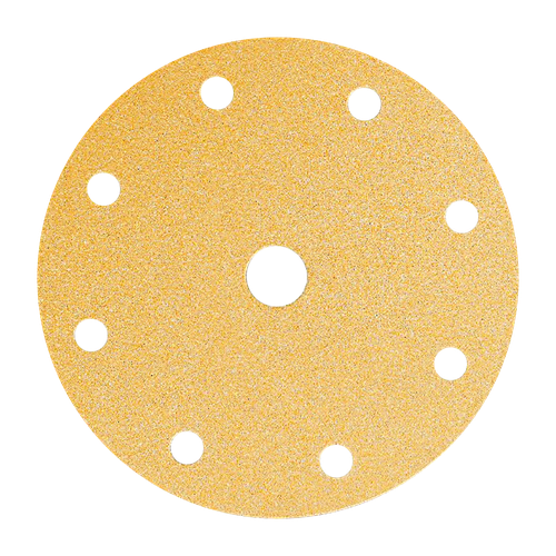 Фото товара "GOLD Шлифовальный бумажный диск, специальный оксид алюминия, 9 отверстий, 150 мм, Р280"