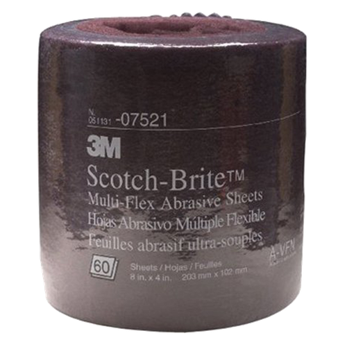 Фото товара "07522 Лист Scotch-Brite MX-SR A UFN серый 200мм х 100мм ( 60 шт/рул)"