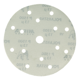 POLARSTAR Шлифовальный диск, полиэсторвая пленка, карбид кремния, 15 отверстий, Р500