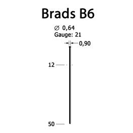 Микроштифт крепежный B6/22 мм (320/10)