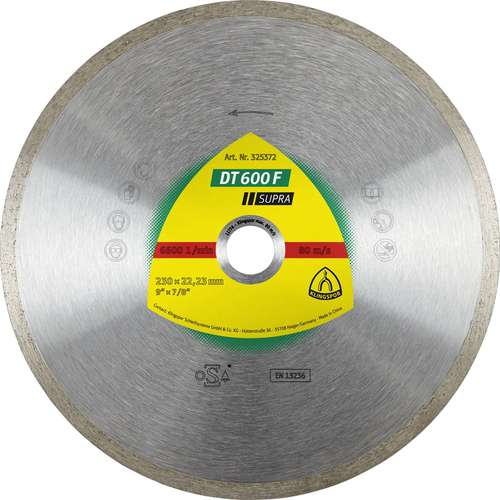 Фото товара "DT600F Алмазный диск по кафелю и керамике, ø 180х1,6х22,23 мм, - 1 шт/уп. DT/SUPRA/DT600F/S/180X1,6X22,23/GR/7"