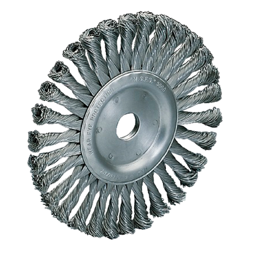 Фото товара "Жгутовая дисковая щетка, 178х13х42 мм, отверстие 22,2 мм, нержавеющая стальная проволока, 0,5 мм"